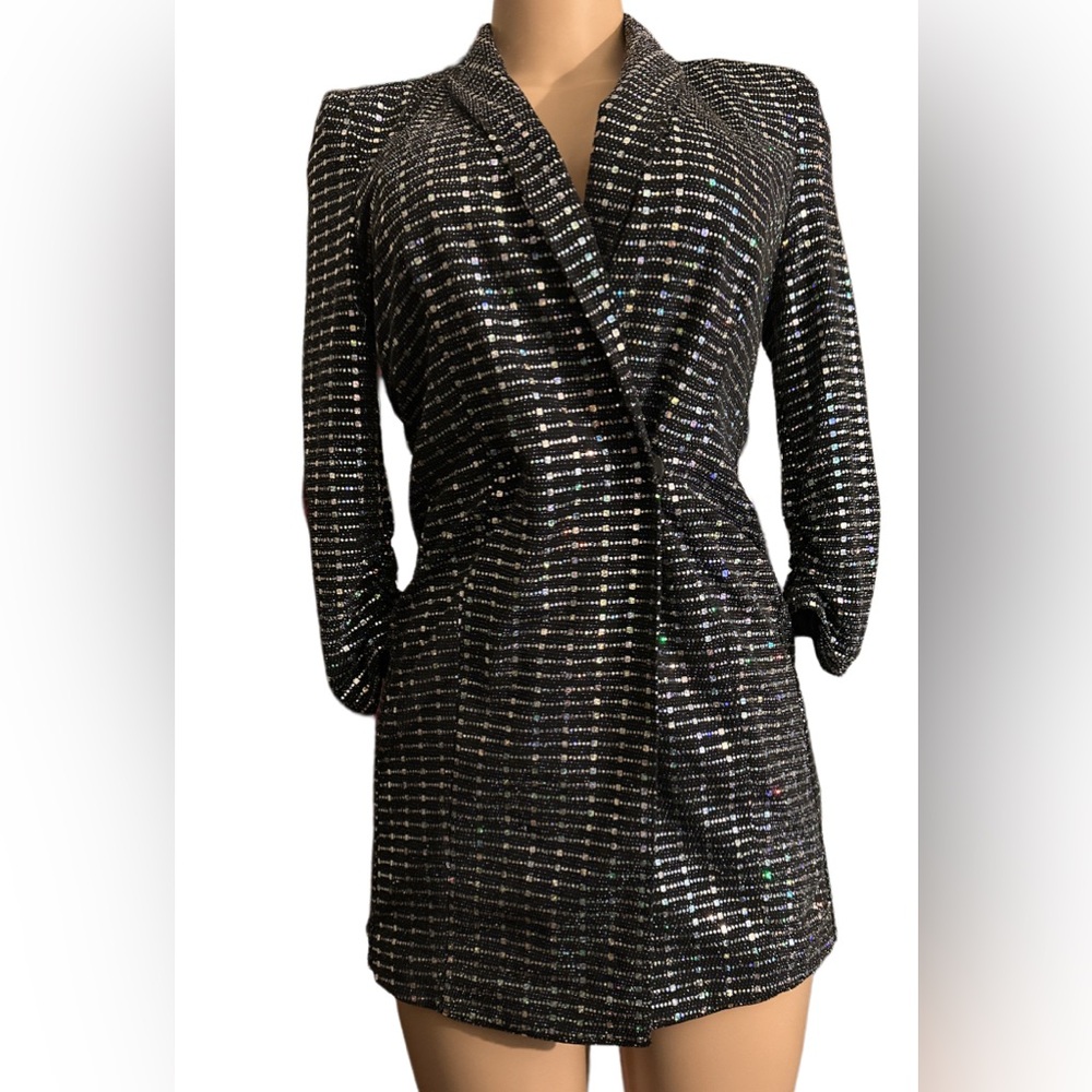 Shop 17 Sequins Cocktail Party Mini Blazer Dress